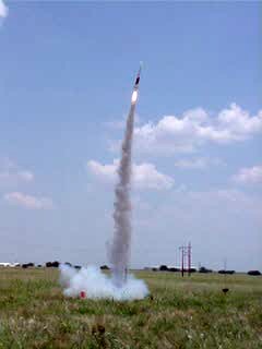 PML Tethys rocket in flight