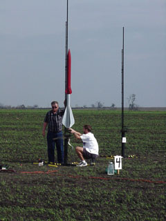 rocket being prepped