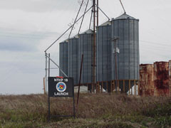 Grain silos and the NTHP 19 sign