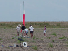 Level 3 rocket being prepped at the pad