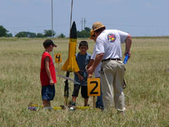 Rags Fehrenbach at the launch pad