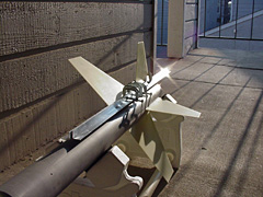 C clamps and aluminum right angles were used to set and align the strakes